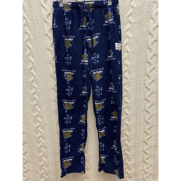 Life is Good‎ Sleepwear Keep It Simple Cabin Pattern Men's S Lounge Pants Fleece - Picture 1 of 7